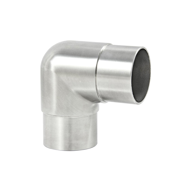 Stainless Steel 90 Degrees Round Elbow Handrail Connector