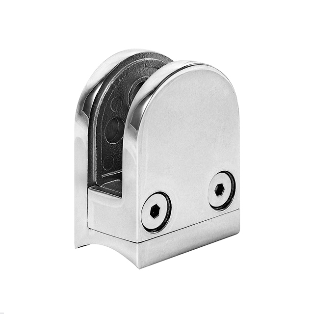Abstract S-shaped U-shaped L-shaped Rounded Stainless Steel Glass Railing Accessories Glass Clamp