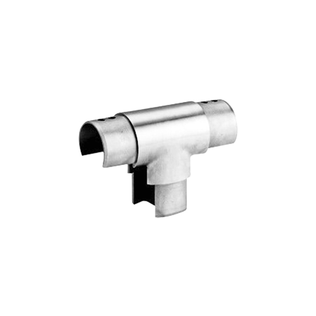Stainless Steel Slot Pipe Tube 3-Way 180° Slot Flush Tee Handrail Connector