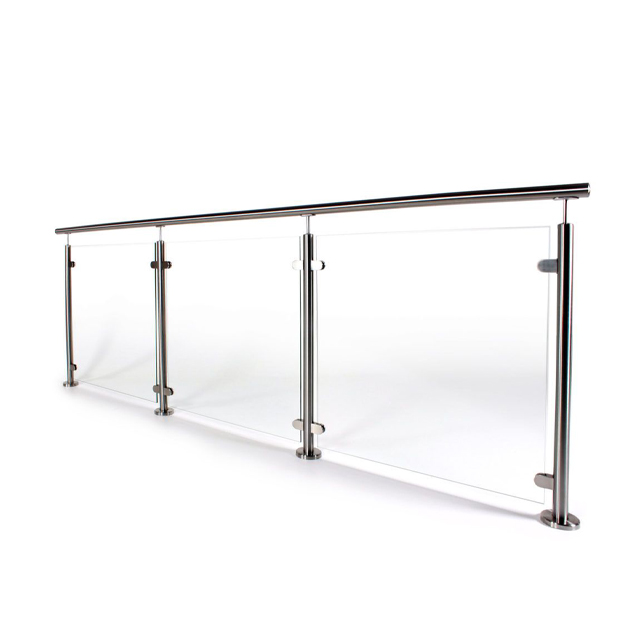 Commercial Architectural Hotels Shopping Malls Stainless Steel Glass Railing