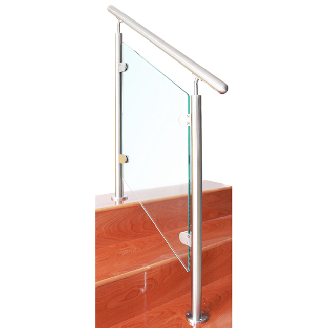 Interior Design Stair Stainless Steel Glass Railing 