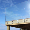 Staircase Terrace frameless glass standoff Railing