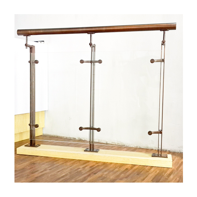 Unique Construction Commercial buildings Public spaces stainless steel plate glass railing
