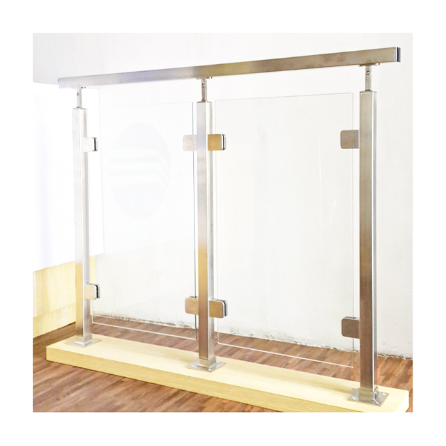 Interior Design Stainless Steel Glass Brushed And Polished Railing