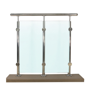 Straight Stainless Steel Glass Balustrade Railing