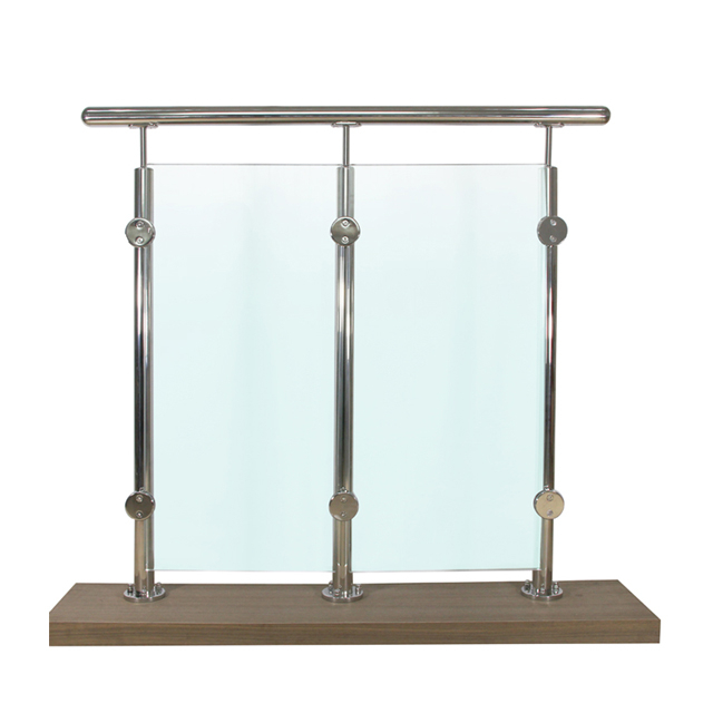 Straight Stainless Steel Glass Balustrade Railing